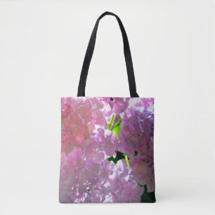 Tote Bag Elégante douce rose floral belle hydrangée rose