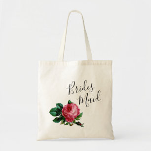 Tote Bag Elégante et moderne fleurs rose roses bridesmaid