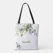 Tote Bag Elégante Eucalyptus Verdure Mère de la chambre (Dos)
