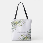 Tote Bag Elégante Eucalyptus Verdure Mère de la chambre (Dos)