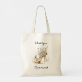 Tote Bag Élégante femme de chambre moderne verte et or (Dos)