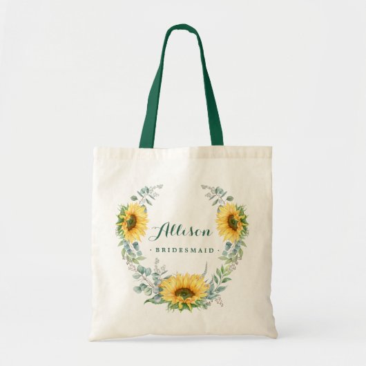 Tote Bag Élégante femme de chambre rustique de Sunflower Eu (Devant)