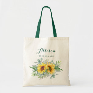 Tote Bag Élégante femme de chambre rustique de Sunflower Eu