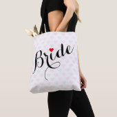 Tote Bag Élégante Fête des mariées de mariée Script Mariage (De près)