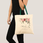 Tote Bag Elégante Fête des mariées florale Rose Dusky (Devant (produit))