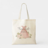 Tote Bag Élégante Fleur Fleur Moderne Blush Rose Floral (Dos)