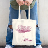 Tote Bag Élégante Fleur violette mignonne Boho Girly Artsy 