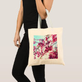 Tote Bag Élégante Fleurs florales roses Fleurs cerises (Devant (produit))