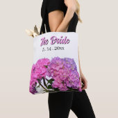 Tote Bag Élégante floraux violets roses pour la mariée (De près)