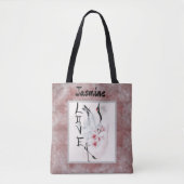 Tote Bag Élégante grue coréenne - L'amour de Valentine (Devant)