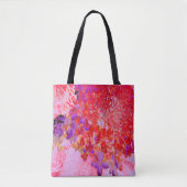 Tote Bag Élégante Hydrangea Limelight Violette et Orange (Devant)