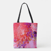 Tote Bag Élégante Hydrangea Limelight Violette et Orange (Dos)
