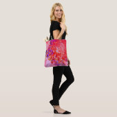 Tote Bag Élégante Hydrangea Limelight Violette et Orange (Sur le modèle)