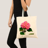 Tote Bag Elégante hydrangée rose fleurie rose (Devant (produit))