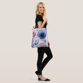 Tote Bag Elégante Lavande Bleu Fleur Jardin Floral (Sur le modèle)
