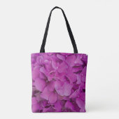 Tote Bag Elégante magenta rose hydrangée florale roses (Dos)