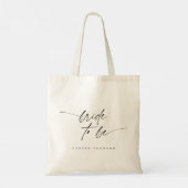 Tote Bag Élégante Mariée Moderne Pour Être Typographie De S (Dos)