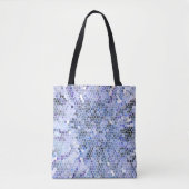 Tote Bag Elégante mosaïque bleue glace (Devant)
