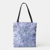 Tote Bag Elégante mosaïque bleue glace (Dos)
