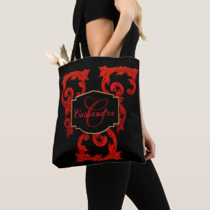 Tote Bag Élégante, Ornate Personnalisée Goth Vintage