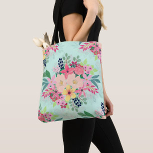 Tote Bag Elégante peinture à l'aquarelle florale à la me
