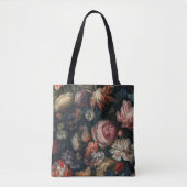 Tote Bag Élégante peinture à l'huile de fleur féminine (Devant)