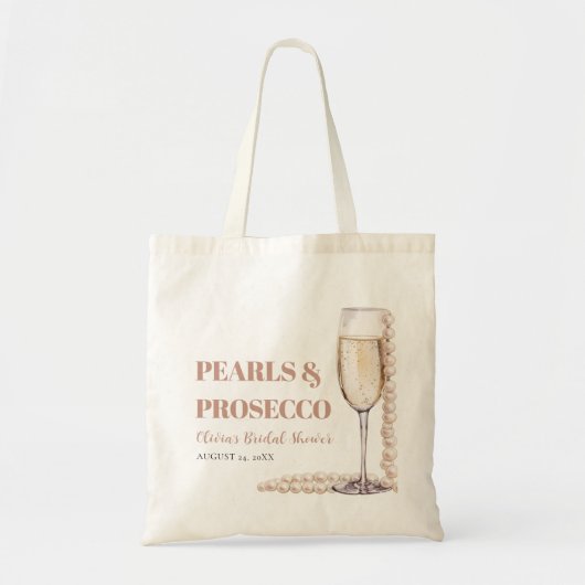 Tote Bag Elégante perles modernes et Fête des mariées Prose (Devant)