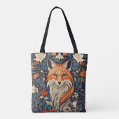 Tote Bag Elégante Renard Rouge Face Forêt Faune (Dos)