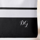 Tote Bag Élégantes Initiales Monogramme Rayure Moderne Gras