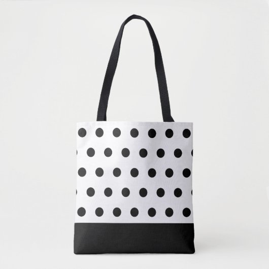 Tote Bag Élégants points noirs (Devant)
