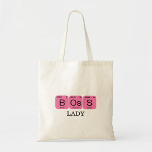 Tote Bag Élément de table périodique rose Boss Lady
