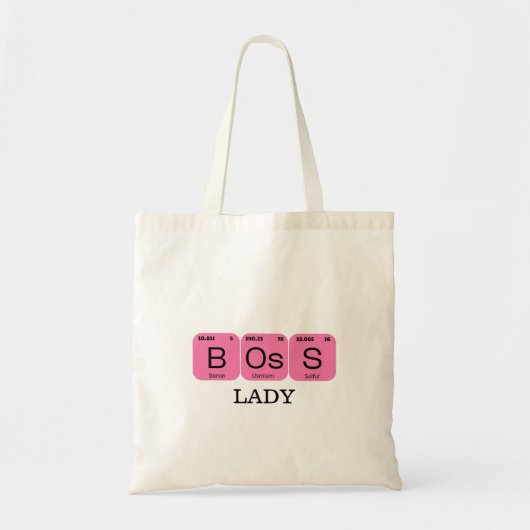 Tote Bag Élément de table périodique rose Boss Lady (Devant)