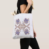 Tote Bag élément d'or de damassé florale (De près)