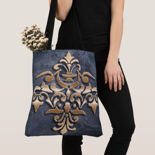 Tote Bag Élément d'or de style baroque (De près)
