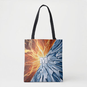 Tote Bag Élémentaire de feu et de glace dynamique 