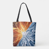 Tote Bag Élémentaire de feu et de glace dynamique (Dos)
