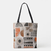 Tote Bag éléments africains dans des couleurs atténuées (Dos)