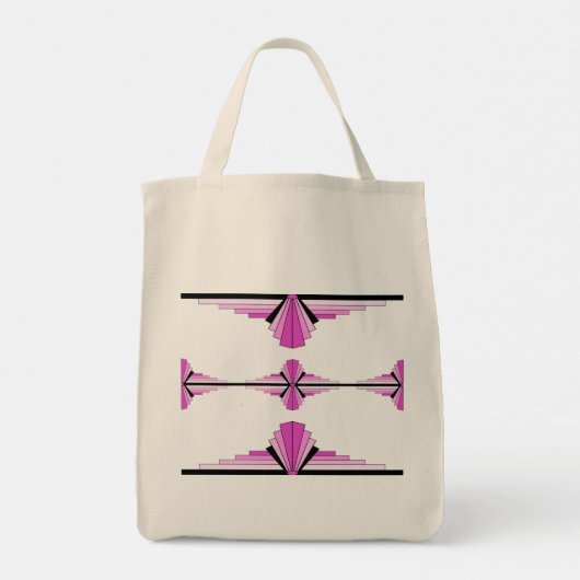 Tote Bag Éléments Art déco dans le rose pastel (Dos)