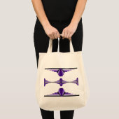Tote Bag Éléments Art déco dans violet profond (Devant (produit))