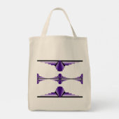 Tote Bag Éléments Art déco dans violet profond (Dos)