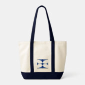 Tote Bag Éléments Art déco en bleu foncé (Dos)
