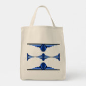 Tote Bag Éléments Art déco en bleu foncé (Dos)