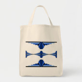 Tote Bag Éléments Art déco en bleu foncé (Devant)