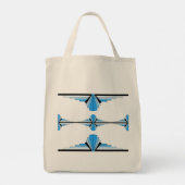Tote Bag Éléments Art déco en bleu pastel (Dos)