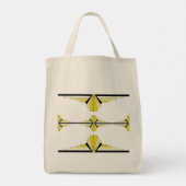 Tote Bag Éléments Art déco en jaune pastel (Dos)