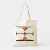 Tote Bag Éléments Art déco en orange pastel (Dos)