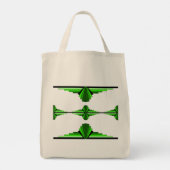 Tote Bag Éléments Art déco en vert profond (Dos)