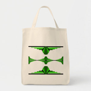 Tote Bag Éléments Art déco en vert profond