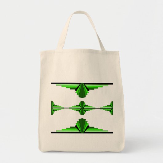 Tote Bag Éléments Art déco en vert profond (Devant)