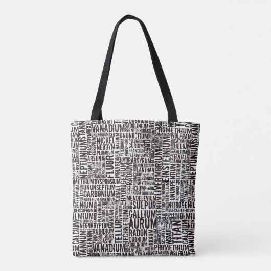 Tote Bag Éléments chimiques (Dos)